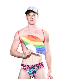 Фото - Веер от Andrew Christian Rainbow Pride разноцветный - Men box