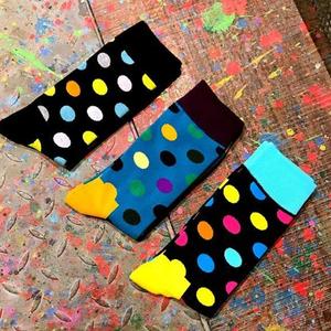 Фото - Шкарпетки бренду Friendly Socks блакитні з жовтими п'ятами - Men box