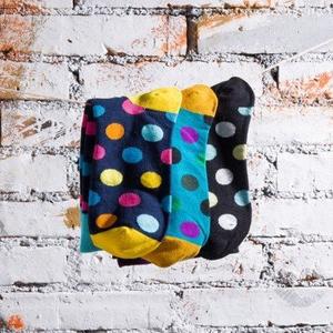 Фото - Шкарпетки бренду Friendly Socks блакитні з жовтими п'ятами - Men box