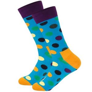 Фото - Шкарпетки бренду Friendly Socks блакитні з жовтими п'ятами - Men box