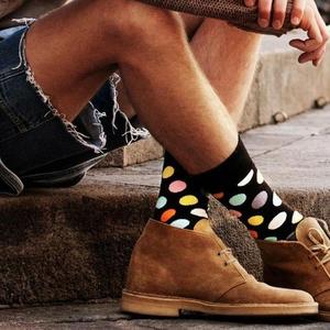 Фото - Мужские носки черного цвета в разноцветный горох Friendly Socks - Men box