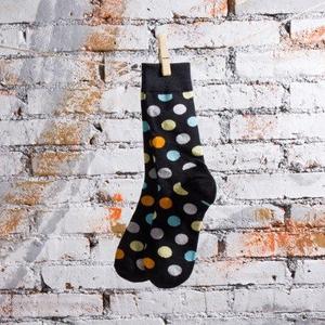 Фото - Мужские носки черного цвета в разноцветный горох Friendly Socks - Men box