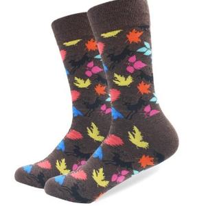 Фото - Шкарпетки Friendly Socks коричневі з осіннім принтом - Men box