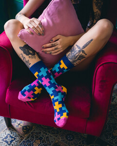 Фото - Высокие носки унисекс Sammy Icon Cross Berries разноцветные - Men box