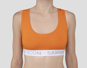 Фото - Женский комплект Sammy Icon (топ + слипы) оранжевого цвета - Men box