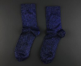 Фото - Носки женские люрексовые SOX Deep Blue dust темно-синие - Men box