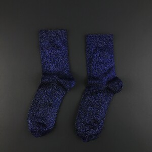 Фото - Носки женские люрексовые SOX Deep Blue dust темно-синие - Men box