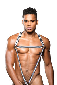 Фото - Синглет-упряжка Andrew Christian черно-белого цвета - Men box