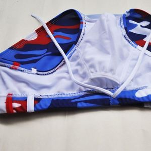 Фото - Купальні бріфи Sport Line сині з камуфляжним принтом - Men box