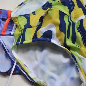 Фото - Мужские плавки Sport Line салатовые с камуфляжным принтом - Men box