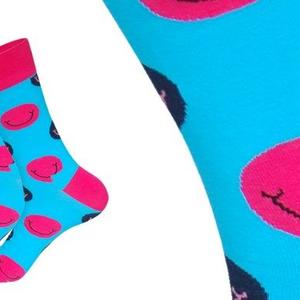 Фото - Шкарпетки Friendly Socks бірюзового кольору з принтом Smile - Men box