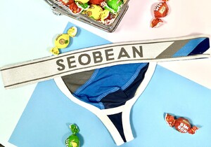 Фото - Мужские стринги от бренда Seobean с цветными вставками - Men box