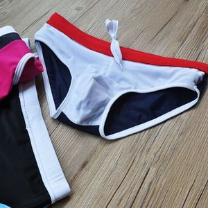 Фото - Чоловічі плавки Sport Line темно сині з контрастним поясом - Men box