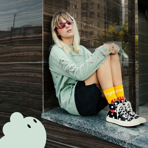 Фото - Высокие носки Sammy Icon "Дедлайн" красно-желтые - Men box