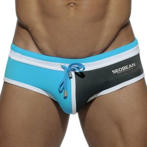 Фото - Плавки Seobean. Колір: блакитний + чорний - Men box