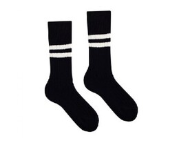 Фото - Зимние носки Sammy Icon Coal черные с белыми полосками - Men box