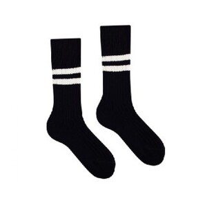 Фото - Зимние носки Sammy Icon Coal черные с белыми полосками - Men box