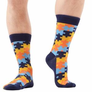 Фото - Мужские носки "Пазл" темно-синие от Friendly Socks - Men box