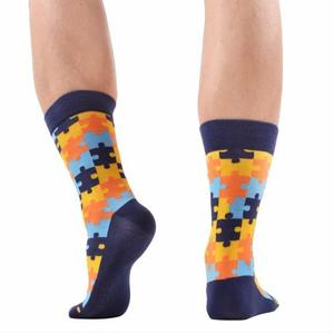 Фото - Мужские носки "Пазл" темно-синие от Friendly Socks - Men box