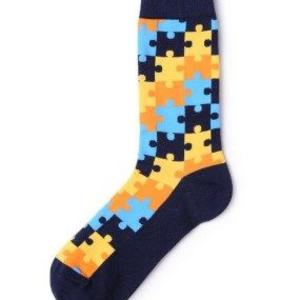 Фото - Мужские носки "Пазл" темно-синие от Friendly Socks - Men box
