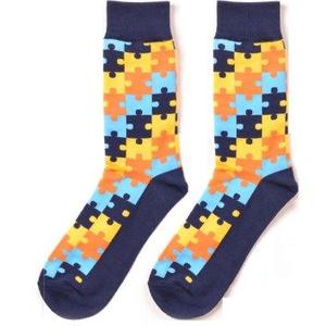 Фото - Мужские носки "Пазл" темно-синие от Friendly Socks - Men box