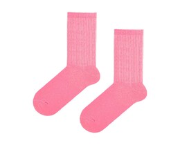 Фото - Женские носки SOX однотонные розовые с высокой резинкой - Men box