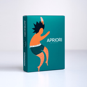 Фото - Трусы транки бренда APRIORI серые с белой резинкой - Men box