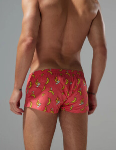 Фото - Мужские трусы-шорты Seobean Banana Fit красные с банановым принтом - Men box
