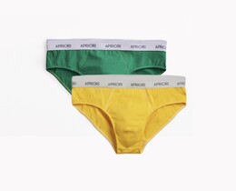 Фото - Набор мужских брифов APRIORI (зеленые + желтые), 2 шт. - Men box