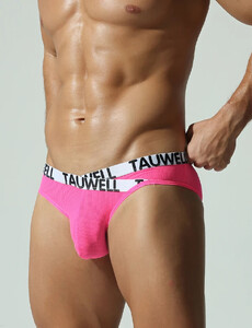 Фото - Сексуальные мужские брифы Tauwell Cross Waist Brief розовые - Men box