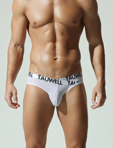 Фото - Мужские трусы-брифы Tauwell Cross Waist Brief белые - Men box