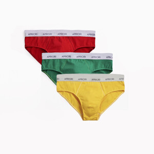 Фото - Набор брифов APRIORI (красные + зеленые + желтые), 3 шт. - Men box