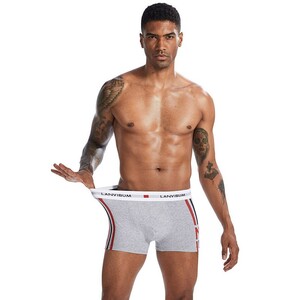 Фото - Труси-боксери для чоловіків Lanvibum повсякденні сірого кольору - Men box