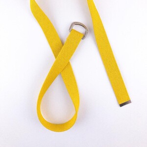 Фото - Ремень хлопковый SOX с двумя кольцами желтого цвета - Men box
