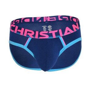 Фото - Брифы Andrew Christian CoolFlex темно-синие с ярким поясом - Men box