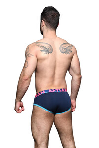 Фото - Брифы Andrew Christian CoolFlex темно-синие с ярким поясом - Men box