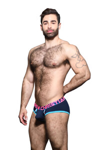 Фото - Брифы Andrew Christian CoolFlex темно-синие с ярким поясом - Men box
