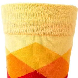 Фото - Высокие носки Friendly Socks серые с цветными ромбами - Men box