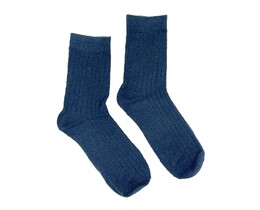 Фото - Зимние мужские носки "Корона" из шерсти ламы темно-синие - Men box