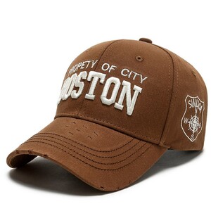 Фото - Чоловіча бейсболка Narason коричнева з логотипом Boston - Men box