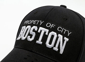 Фото - Чоловіча кепка Narason чорного кольору з білим лого Boston - Men box
