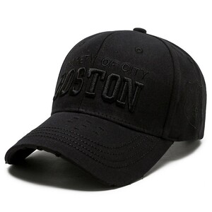 Фото - Однотонна бейсболка Narason чорного кольору з лого Boston - Men box
