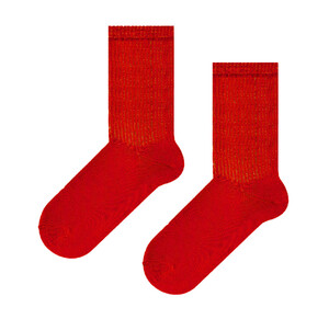 Фото - Носки SOX однотонные красного цвета с высокой резинкой - Men box