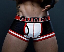 Фото - Чоловічі боксери Pump чорного кольору з червоним кантом - Men box