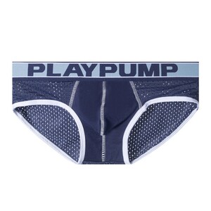 Фото - Чоловічі бріфи від бренду Pump темно-синього кольору із сіткою - Men box