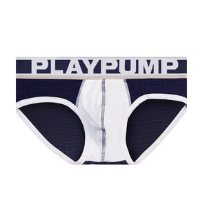 Фото - Сітчасті труси бріфи від бренду Pump темно-синього кольору - Men box