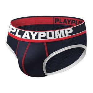 Фото - Труси бріфи від бренду Pump темно-сині з сіткою - Men box