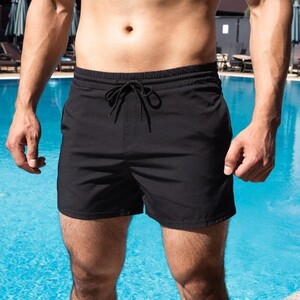 Фото - Чорні однотонні шорти Pobedov Pool day - Men box