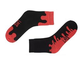 Фото - Черные мужские носки с красными разводами  от LMS - Men box