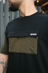 Фото - Оверсайз футболка Intruder FreeDom з кишенею чорна з хакі - Men box